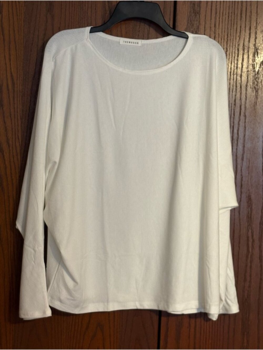 TheMogan Women’s Classic White Dolman Sleeve ribbed 2XL Zenana